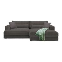 Ecksofa Fabiona rechts Braun - Braun, Modern, Holz (268/85/194cm) - Premium Living