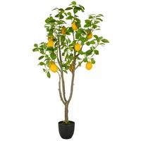 KUNSTPFLANZE ZITRONENBAUM - Gelb/Braun, Basics, Kunststoff (21/145/21cm)