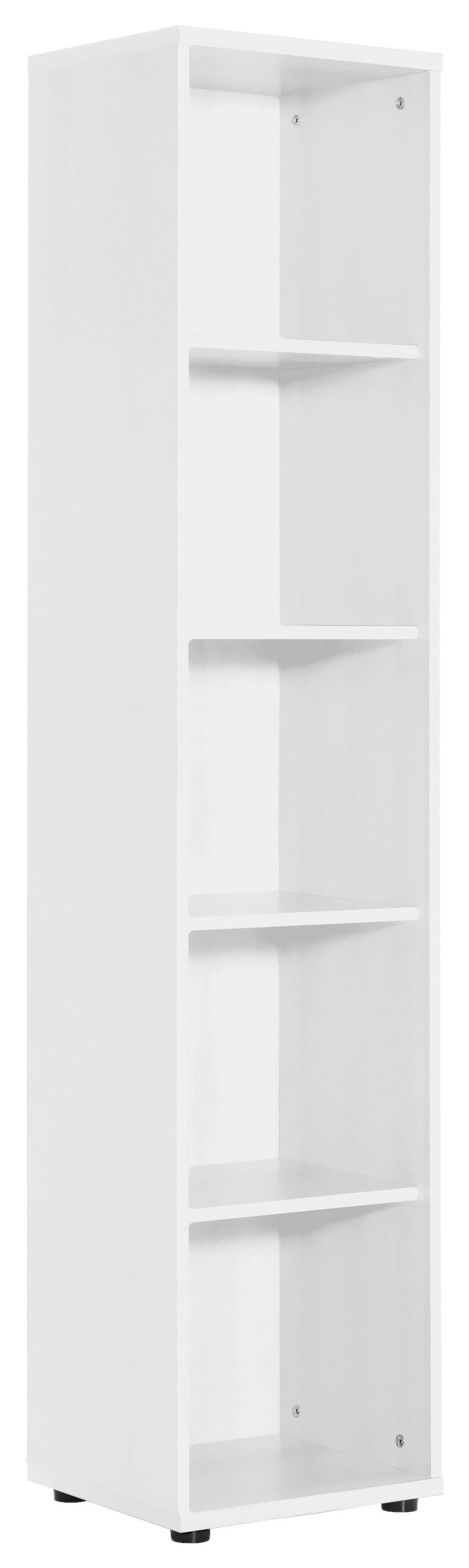 Aktenregal "Serie 200", weiß - Schwarz/Weiß, Basics, Holzwerkstoff/Kunststoff (39,3/182,4/34,5cm) - MID.YOU