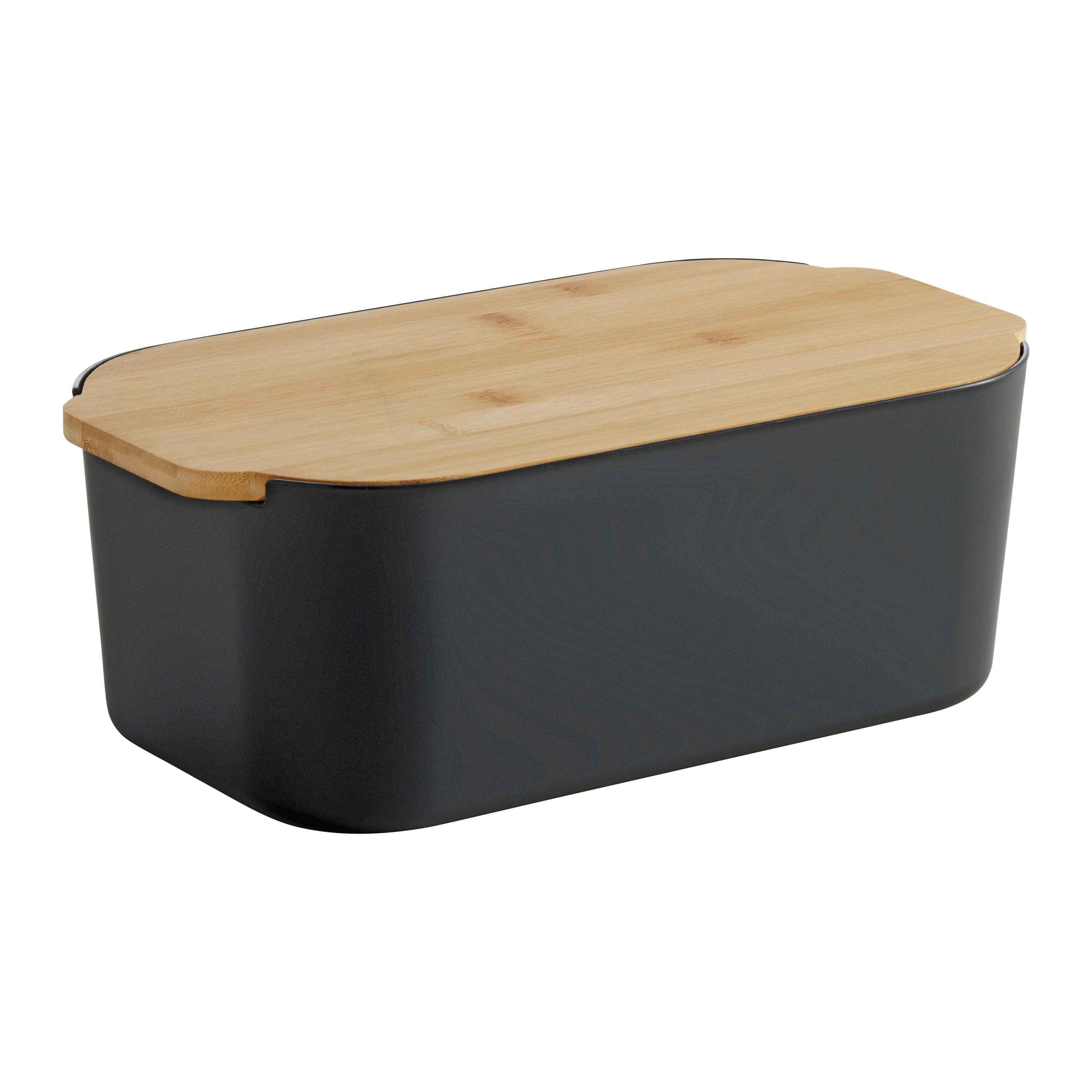 Brotbox Magnus Schwarz - Schwarz, MODERN (33/18.5/12cm) - Mömax