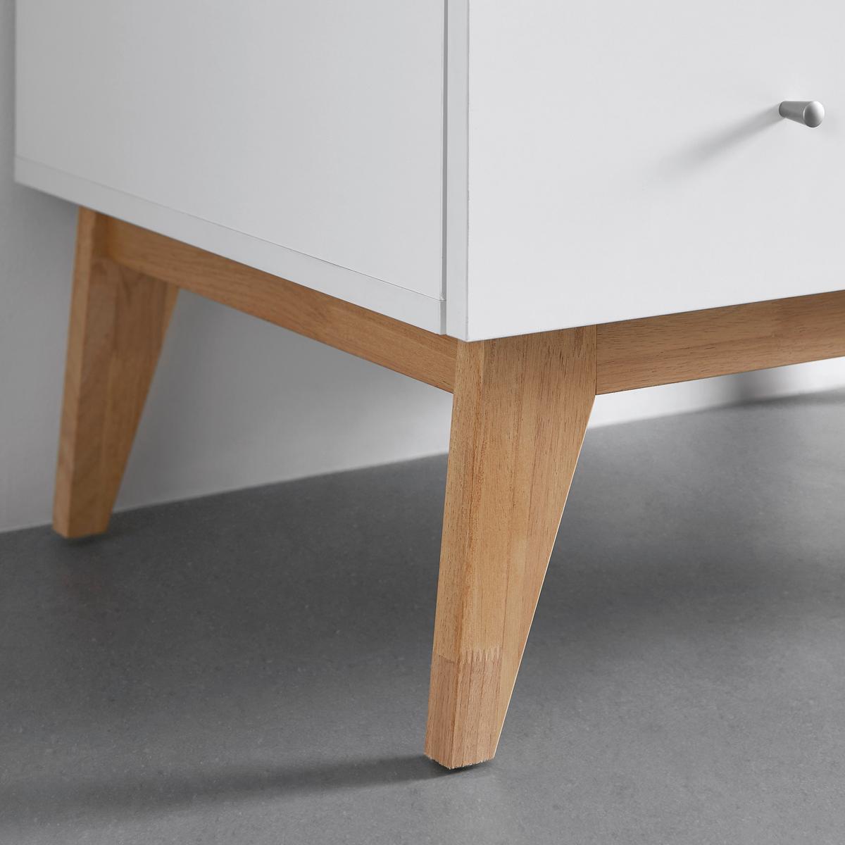 Drehtürenschrank Milo Weiß ca. 80x205x55 cm - Silberfarben/Weiß, MODERN, Holz/Metall (80/205/55cm) - Bessagi Home