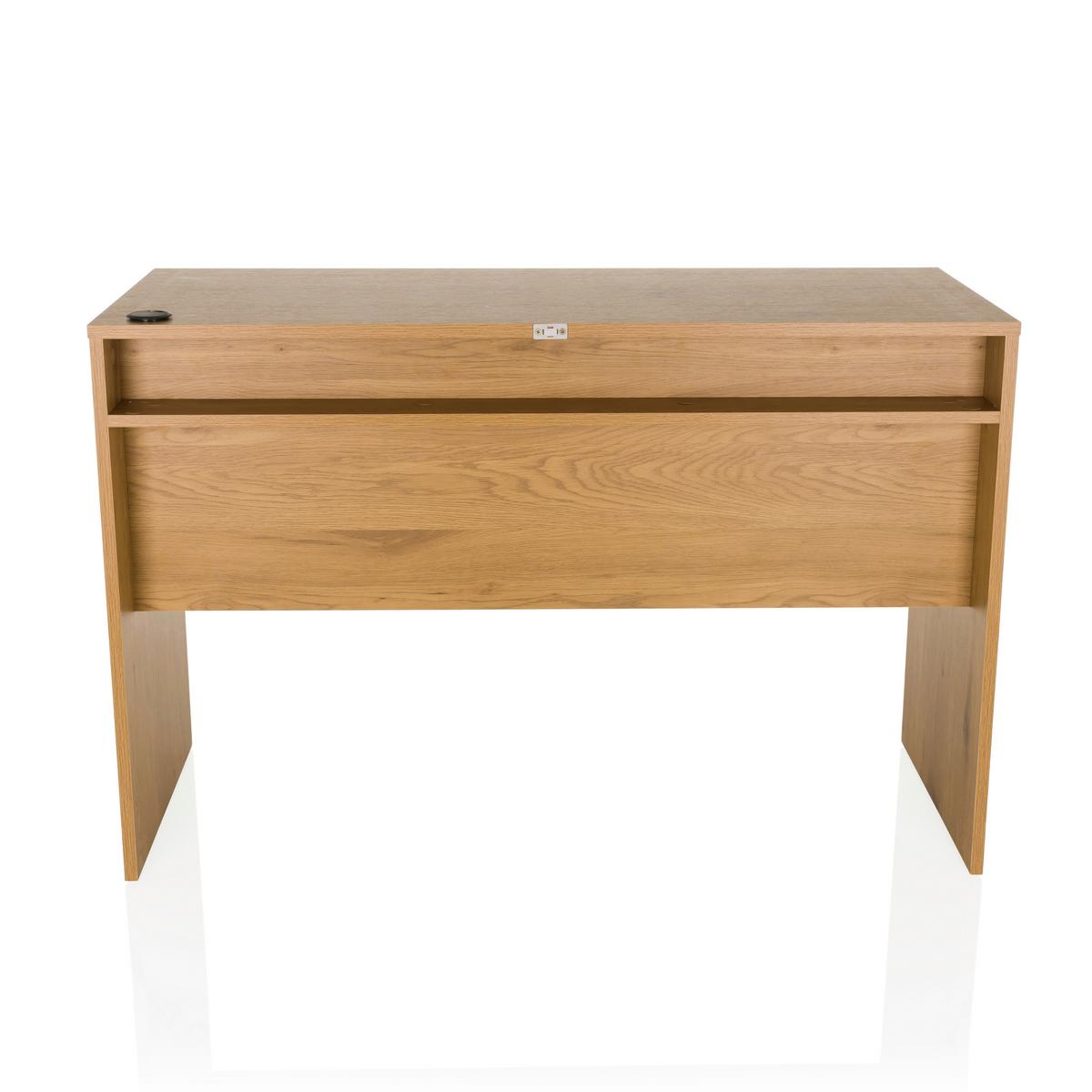 Pisalna Miza Berga, Bela, Barva Hrasta - barve hrasta/bela, Moderno, leseni material (120/50/78cm) - MID.YOU