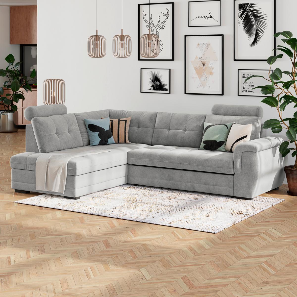 Coltar FALCO NEW - argintiu, Konventionell, textil (251/183cm) - Mömax