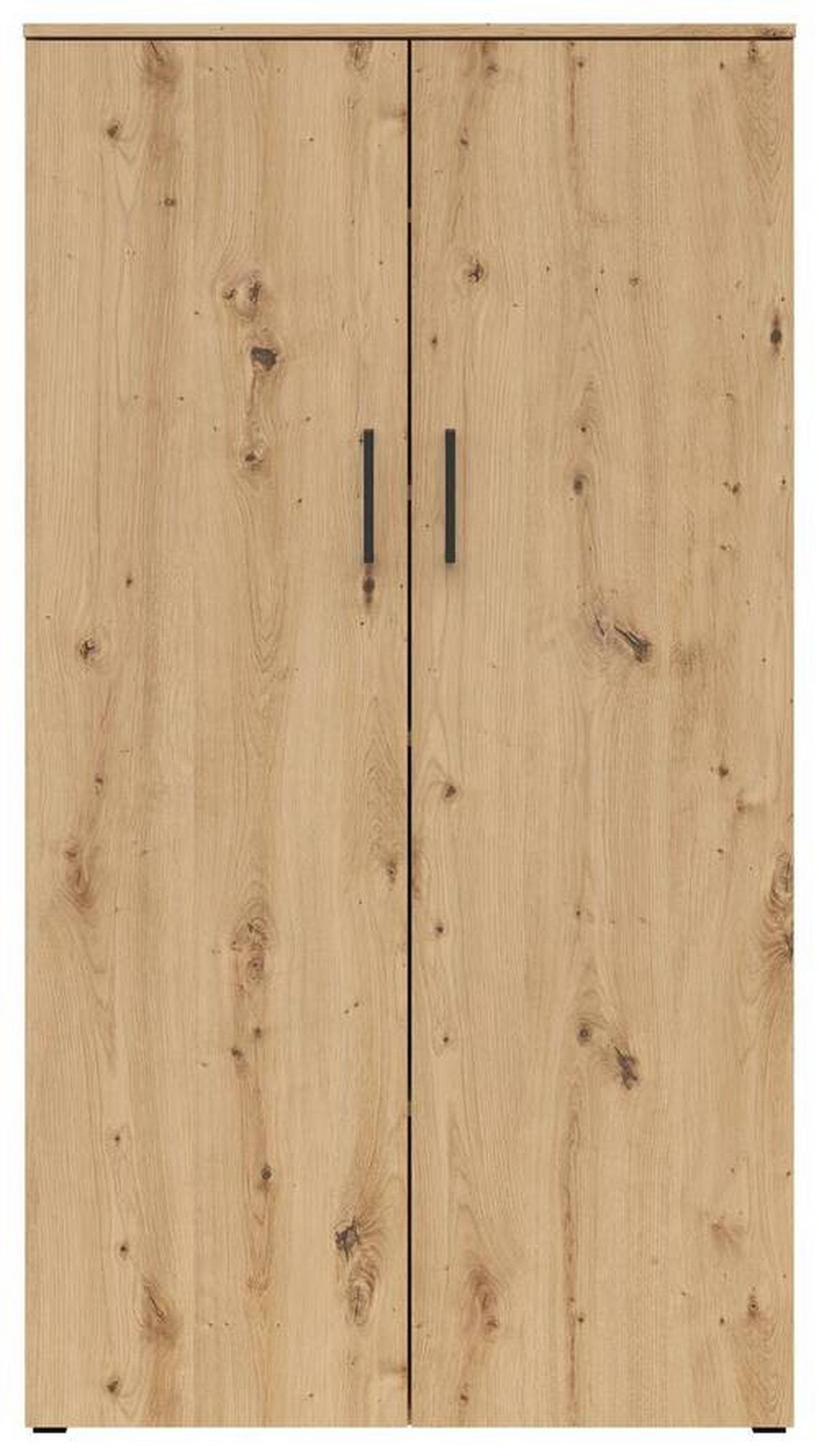 Szekrény Multistauraum - fekete/Artisan tölgy, Modern, műanyag/faalapú anyag (80/147/40cm) - Carryhome