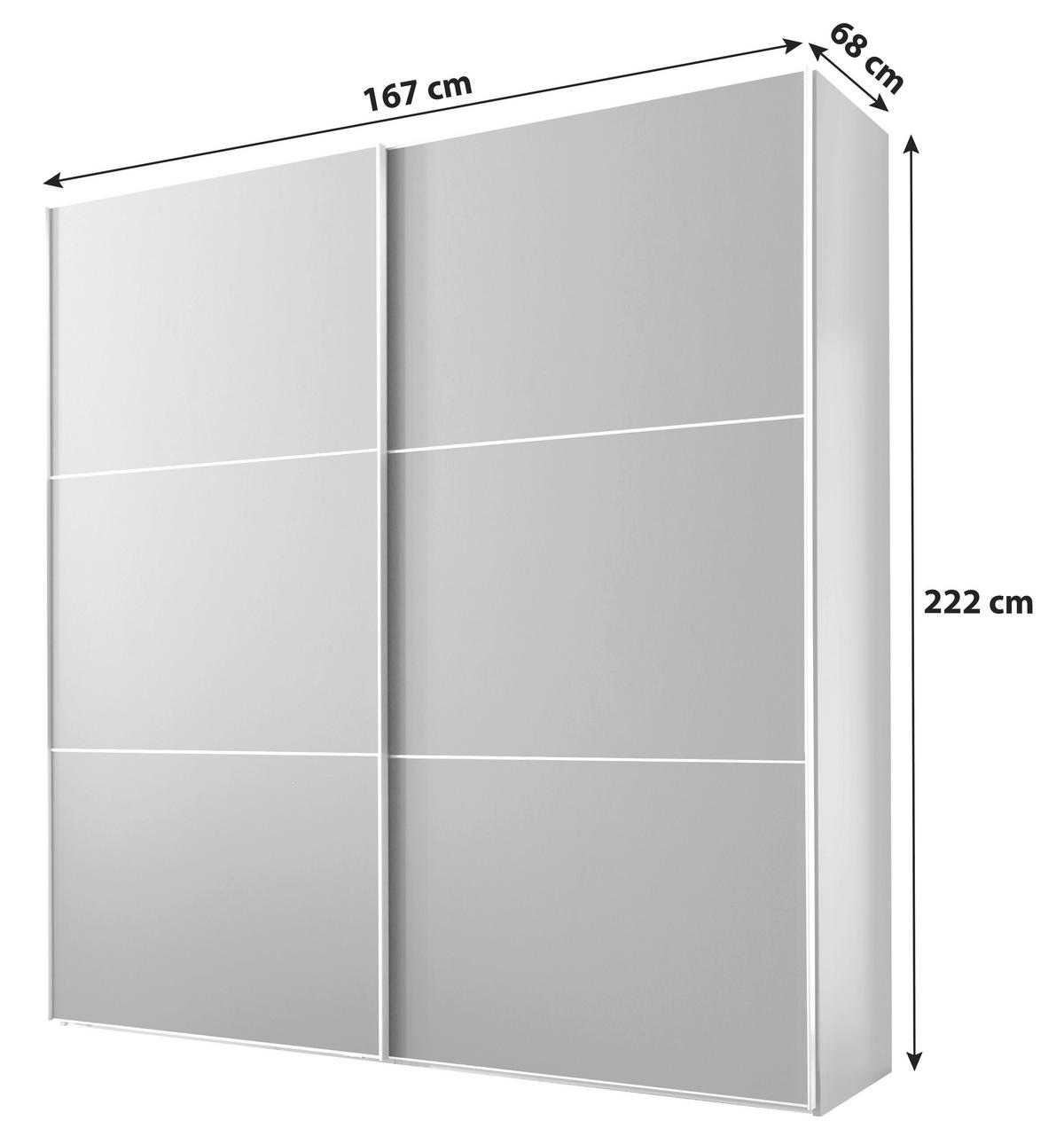 Ormar S Kliznim Vratima Includo - antracit/boje aluminija, Moderno (167/222/68cm) - Premium Living