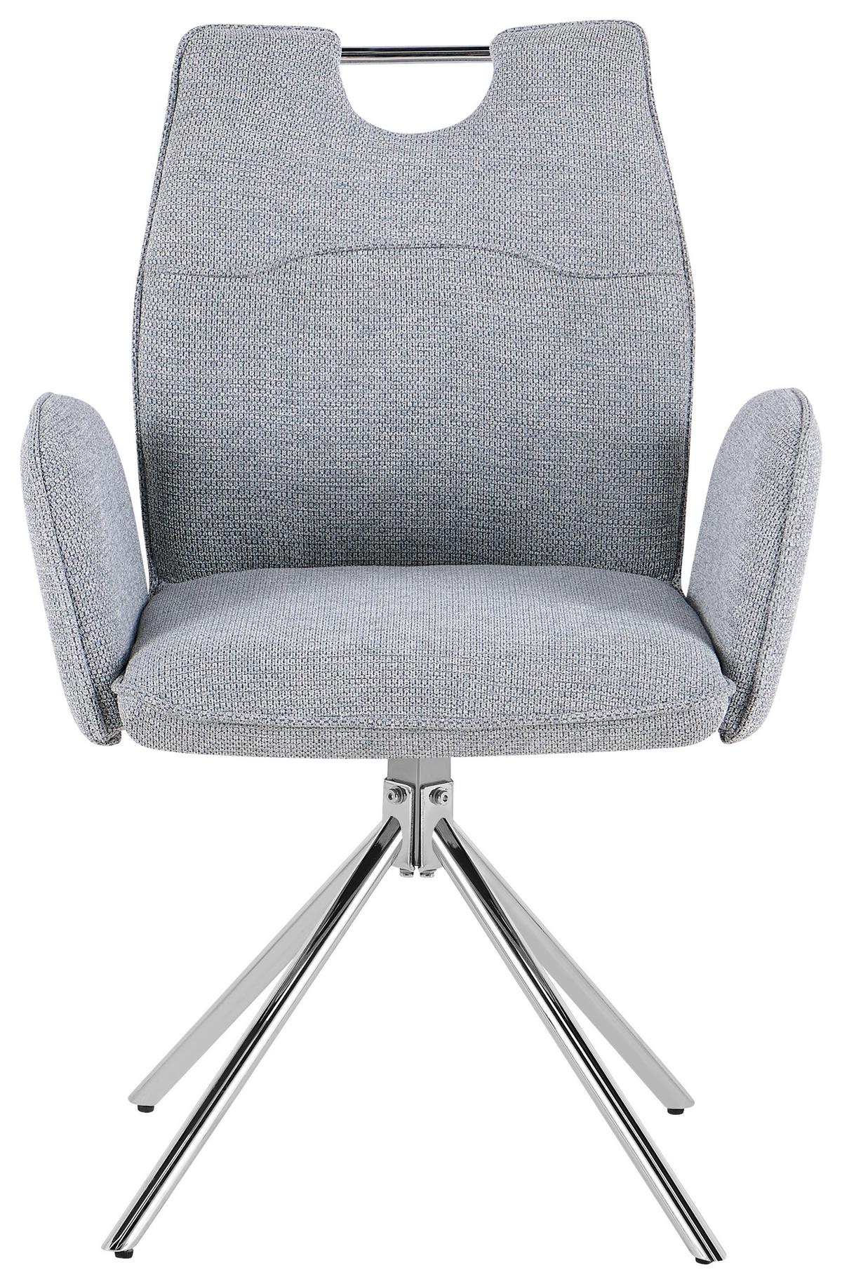 Stolica Brenda - siva/boje kroma, Moderno, metal (65/94/61cm) - Premium Living