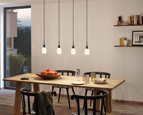 Schienensystem-Hängeleuchte Urail max. 20 Watt - Schwarz, Basics, Kunststoff/Metall (132cm) - Paulmann