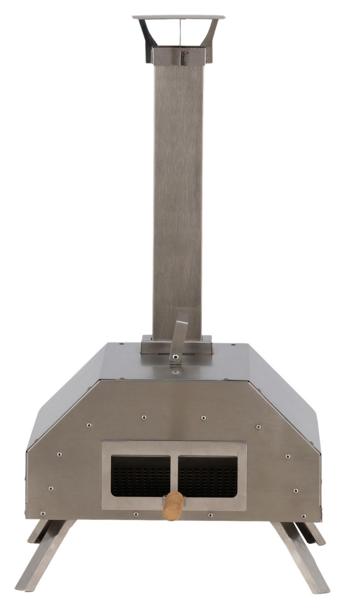 Pizzaofen Hamna ca. 76,4x68,1x40 cm Silber - Silberfarben, KONVENTIONELL, Metall (76,4/68,1/40cm) - Gardenson