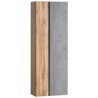 Hochschrank Varese ca. 65x180 cm Hellgrau/Eiche - Eiche Wotan/Hellgrau, MODERN, Holzwerkstoff (65/180/35cm) - Held