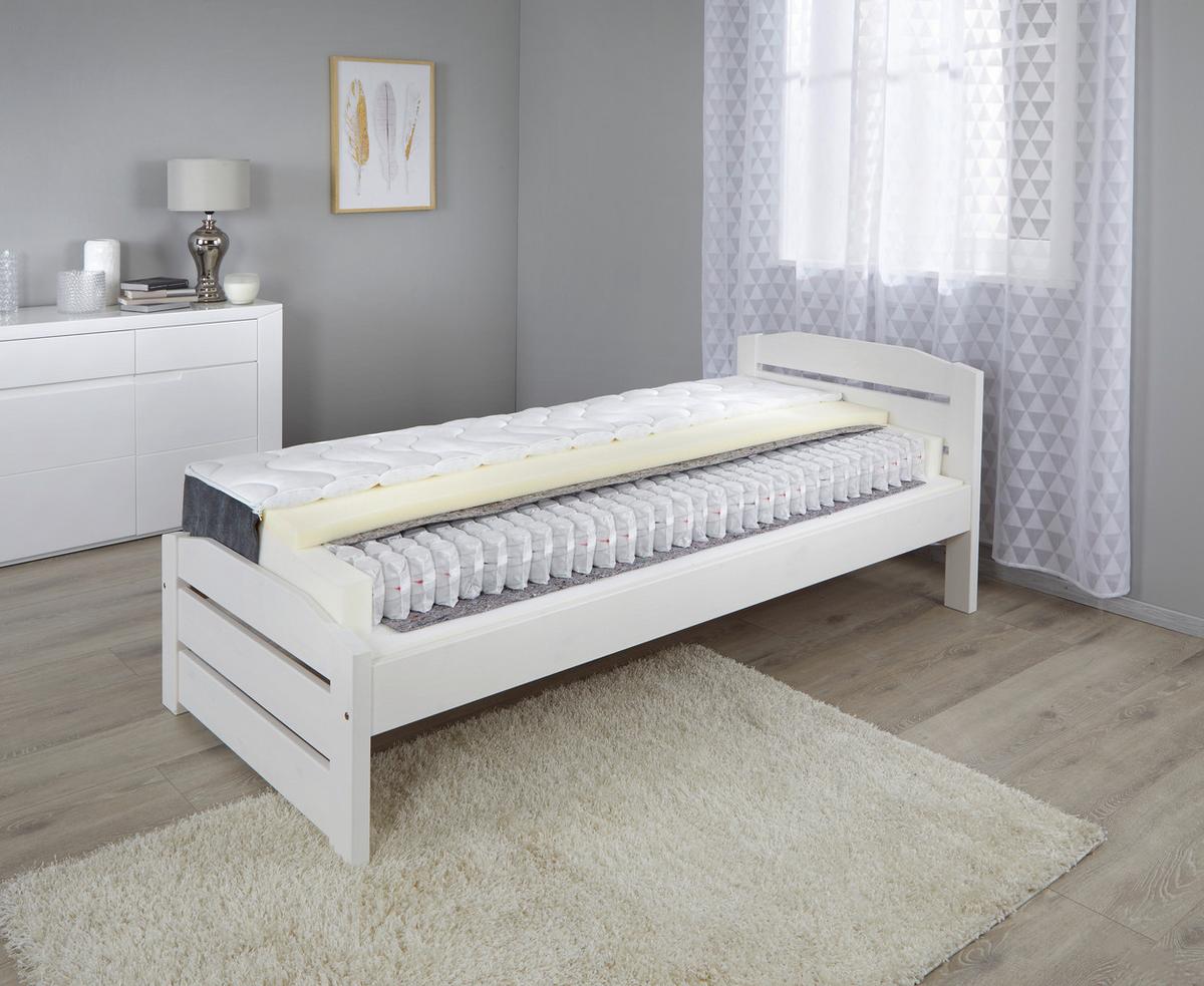 Madrac S Džep.opruž.jezgrom Timber H2/h3 - bijela, tekstil (90/200cm) - Primatex