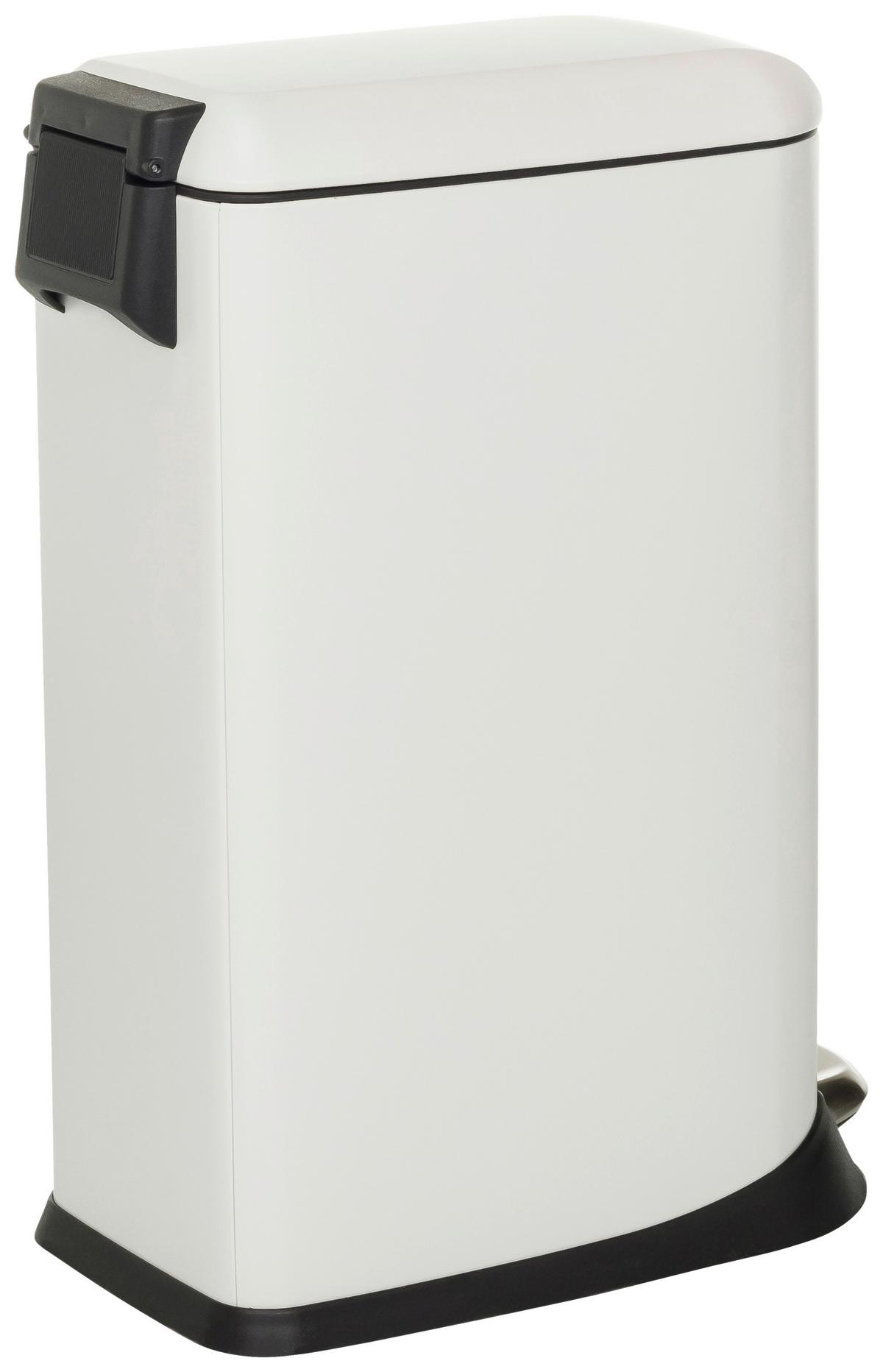 Koš Za Smeti Clean Slim, Bela - črna/bela, Moderno (34/56/22cm) - MID.YOU
