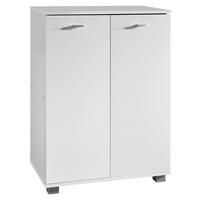 Schuhschrank Taja ca.60x90x35cm Weiß - Silberfarben/Grau, KONVENTIONELL, Holzwerkstoff (60/90/35cm) - MID.YOU