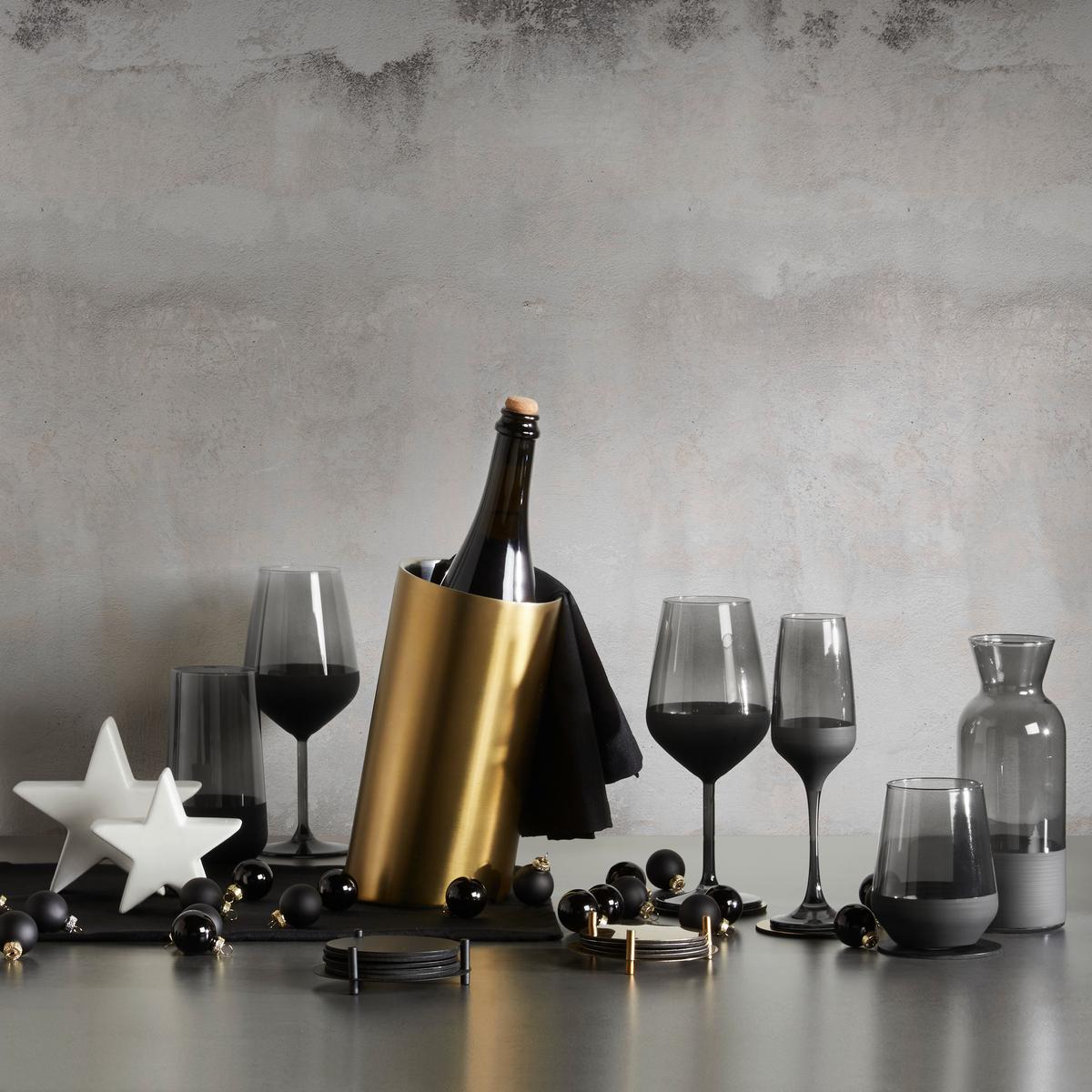 Weinkühler Glamour in Goldfarben ca. 1,45l - Goldfarben, MODERN, Kunststoff/Metall (12/23,5cm) - Premium Living