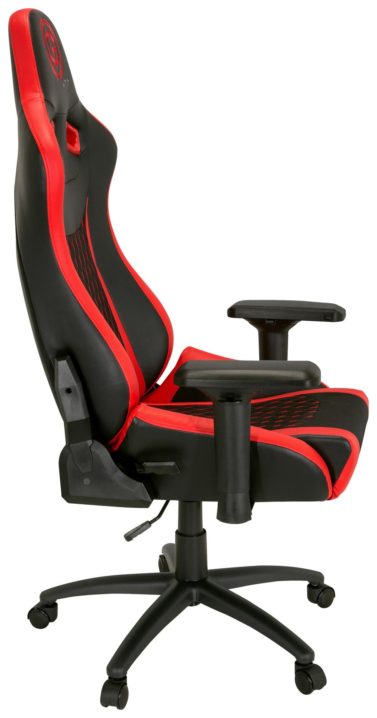 Gaming Stol Gamebreaker Sx 04, Črna, Rdeča - rdeča/črna, Moderno, kovina/umetna masa (74/137/66cm) - MID.YOU