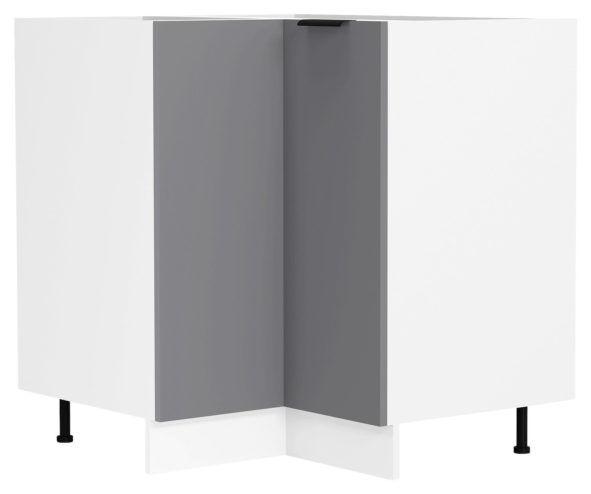 ECKUNTERSCHRANK FASOLA - Weiss/Anthrazit, Trend, Holzwerkstoff/Kunststoff (76/93/76cm) - MID.YOU