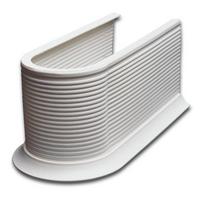Mască pentru sifon Syphonmanschette - alb, Konventionell, plastic (13,2/11,5/26,5cm)