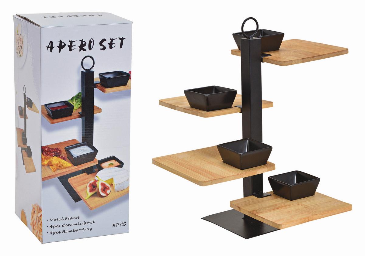 ETAŻERKA 10027868 - kolor naturalny, Trend, metal (32/35cm)