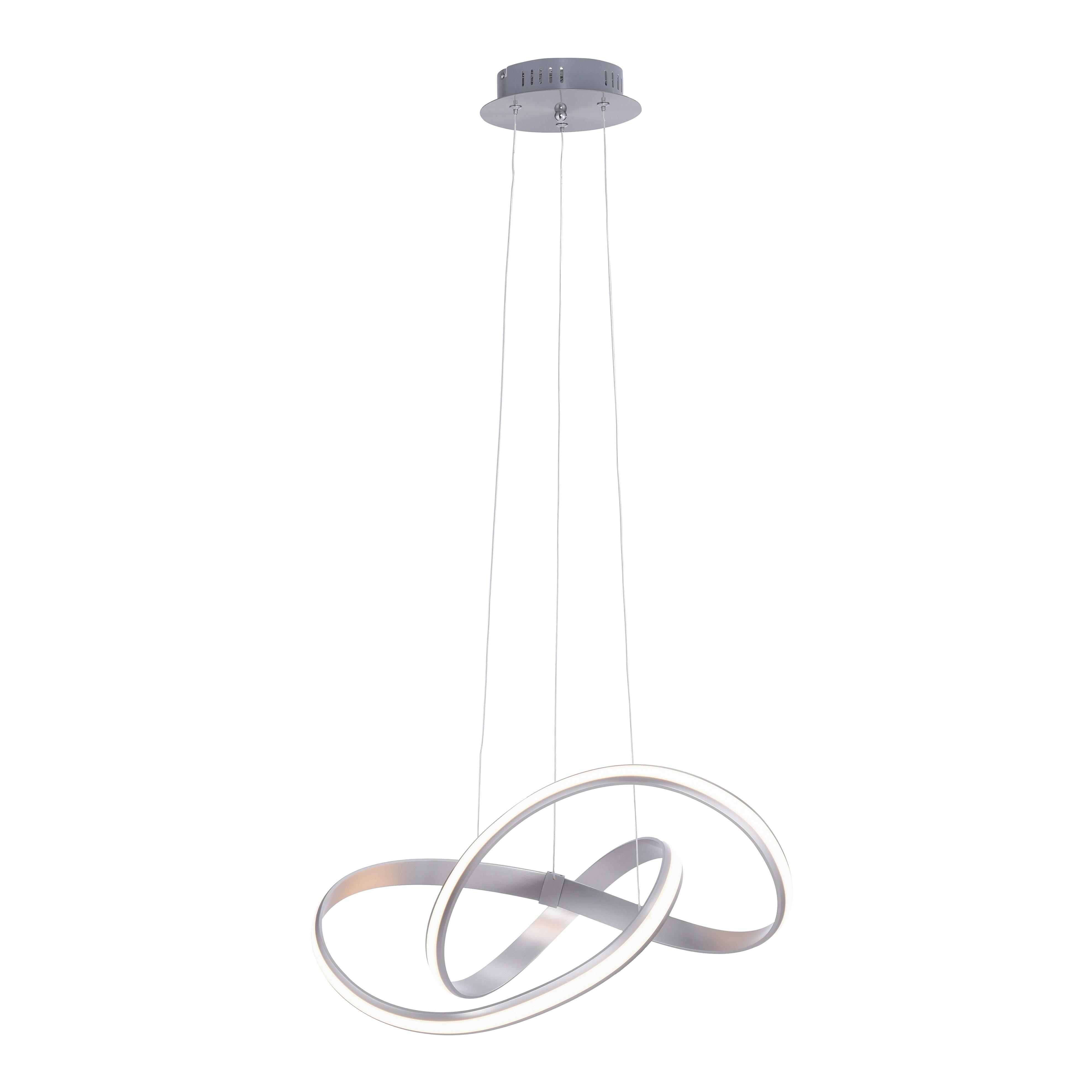 LED-Hängeleuchte Melinda max. 33 Watt - Grau, Design, Kunststoff/Metall (57/57/120cm) - Paul Neuhaus