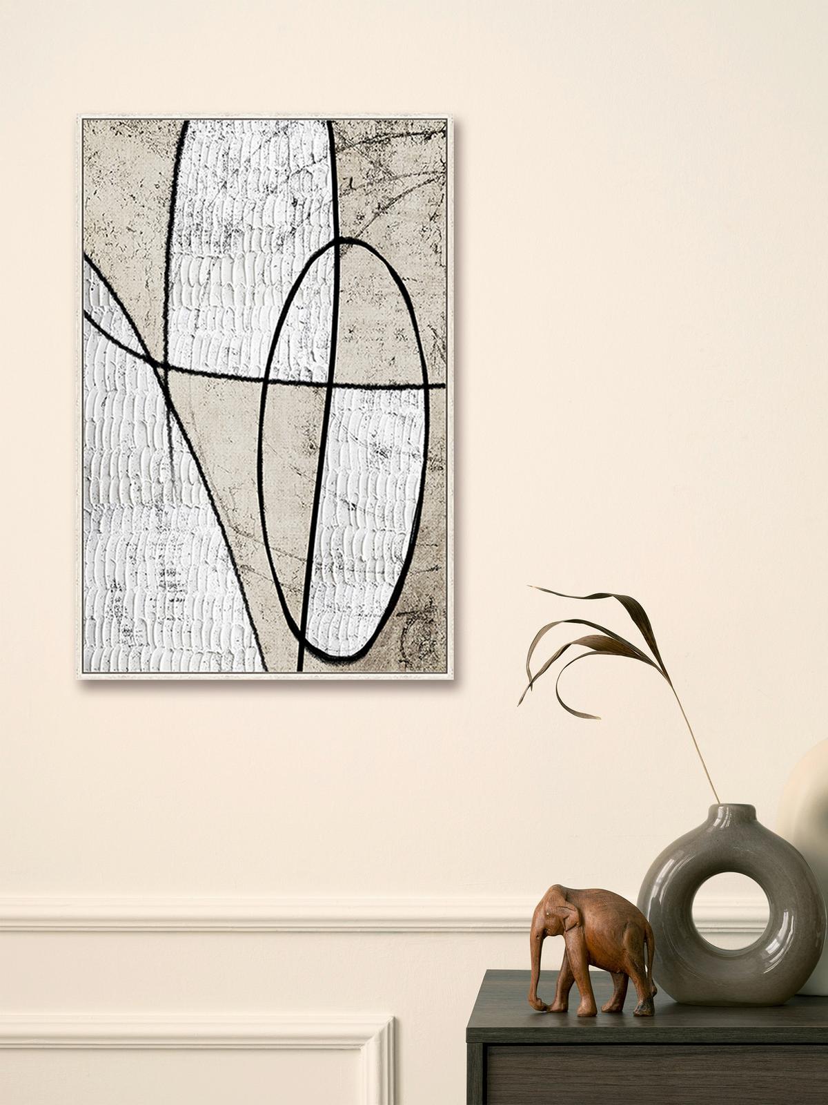Leinwandbild Lada Schwarz/beige Ca. 60x90x60cm - Beige/Hellgrau, Konventionell, Holz/Kunststoff (60/90/60cm) - Mömax