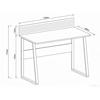 BUREAU MICK - Zwart/Eikenhout Artisan, Modern, Houtcomposiet/Metaal (110/60/75-91cm) - Bessagi Home