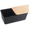 BRÖDSKRIN MAGNUS - svart/naturfärgad, Modern, plast/naturmaterial (34/18/13,5cm) - Mömax