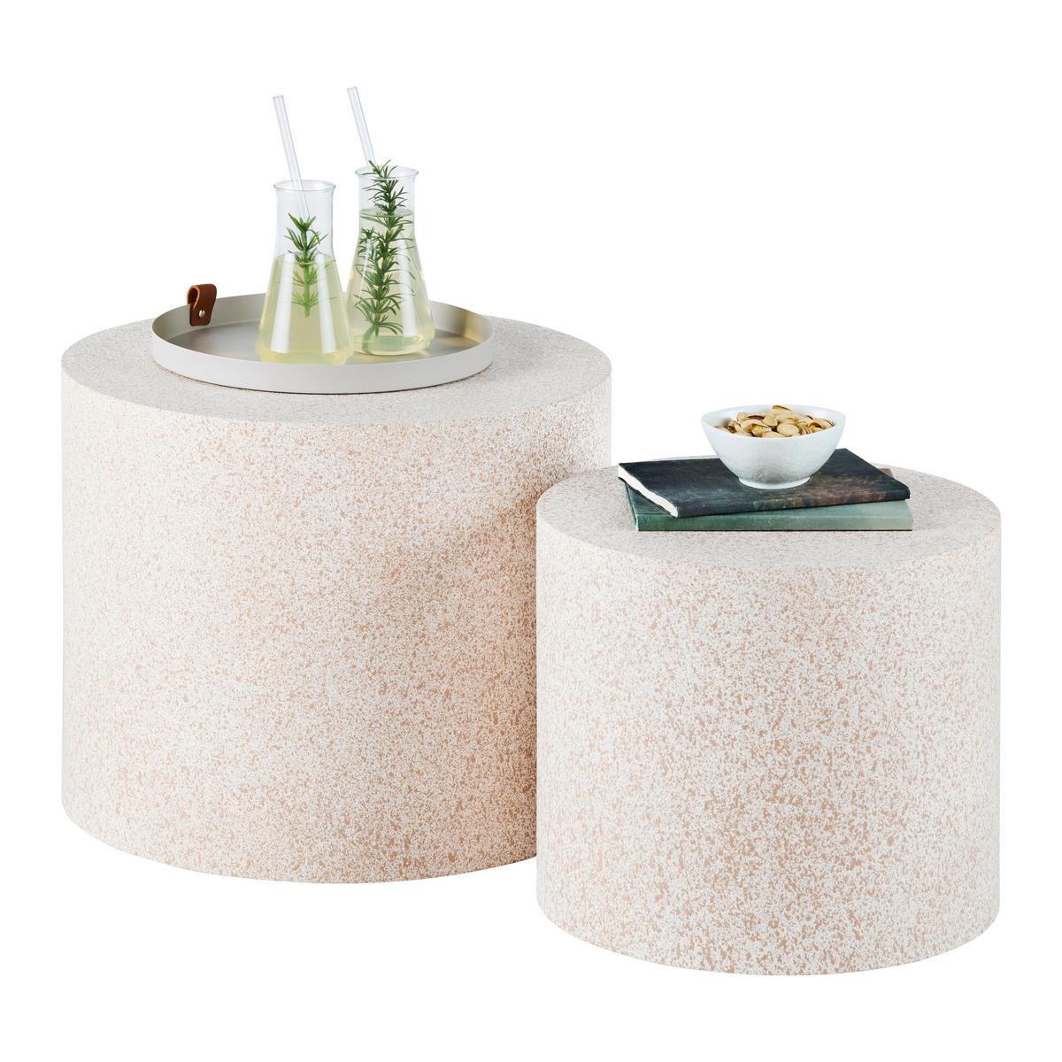 Masă auxiliară 2/1 PAUL - sahara, Modern, material pe bază de lemn (48/38/38/32cm) - Modern Living