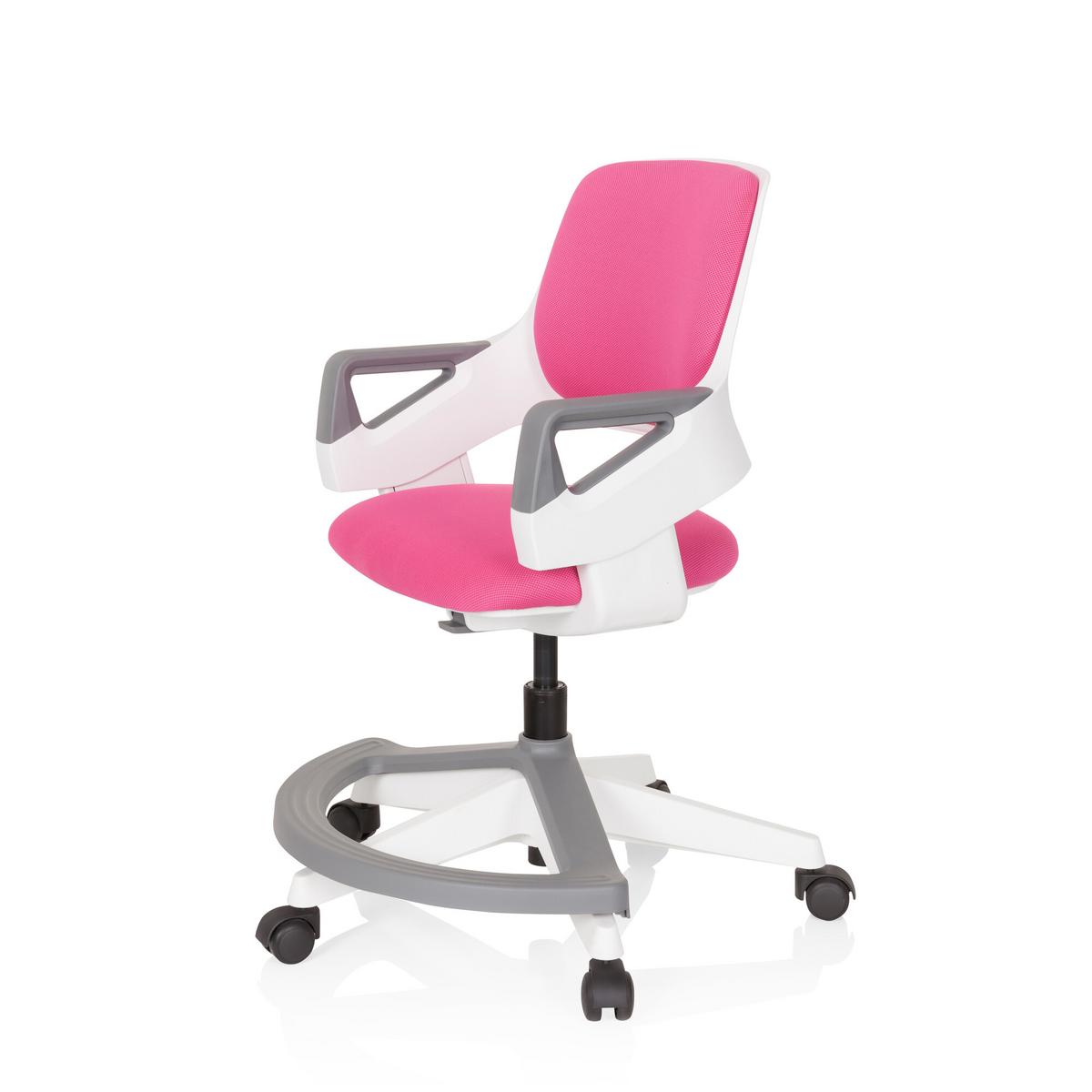Jugenddrehstuhl Kid Flex ca. 53x80-93x60 cm Pink - Pink/Weiß, Basics, Kunststoff (53/80-93/60cm) - MID.YOU