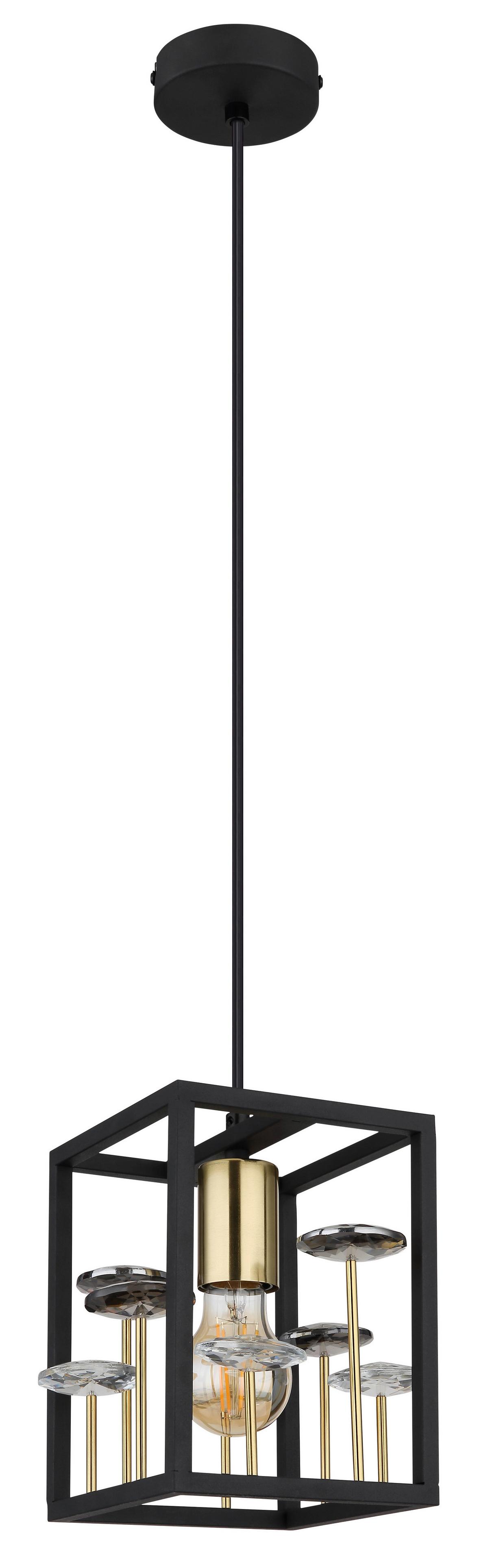Hängeleuchte Lisbon Schwarz max. 40 Watt - Basics (15/15/120cm) - Globo