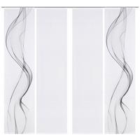 ZASŁONA PANELOWA FUMASO 4-CZĘSCIOWY - biały/szary, Design, tkanina (60/245cm) - Novel