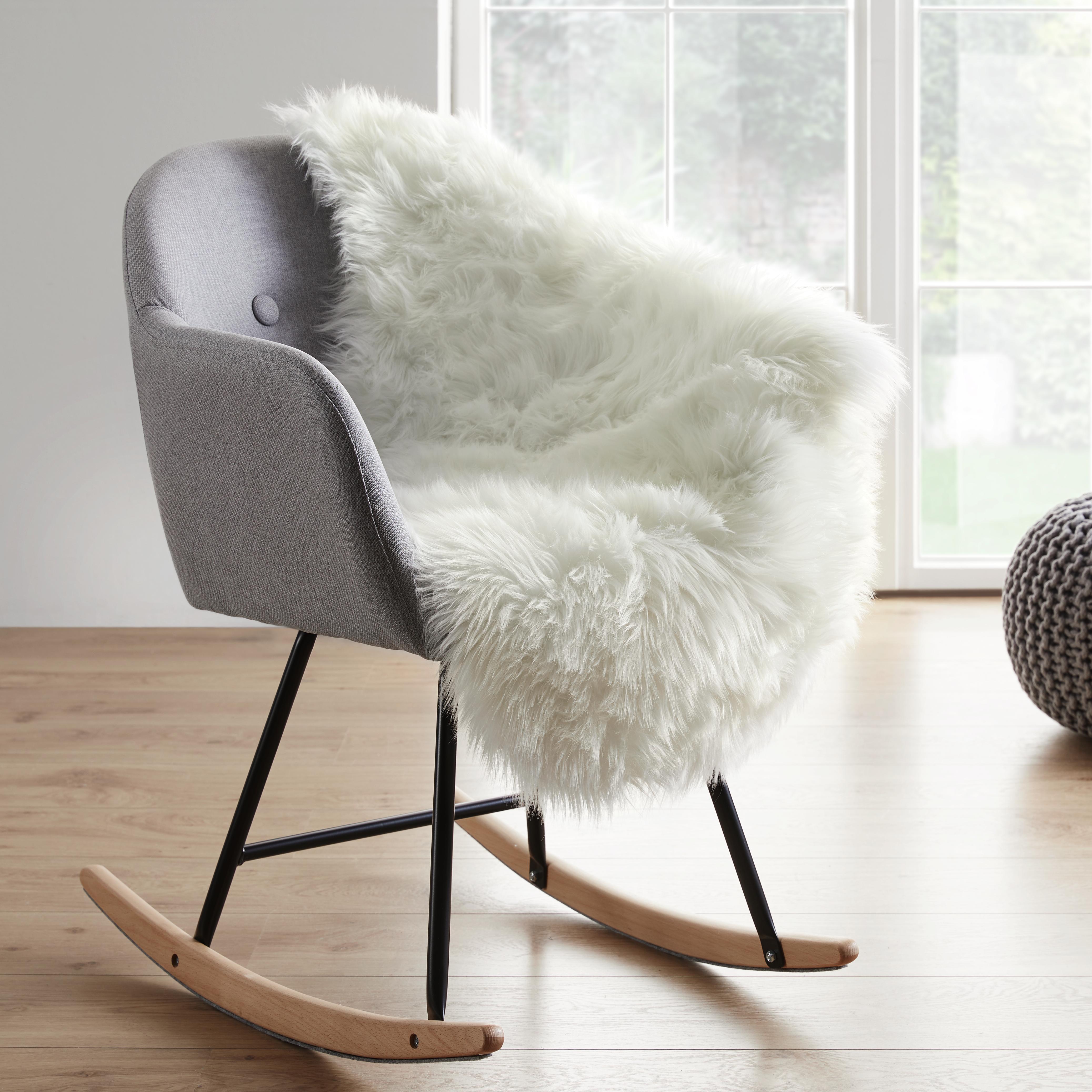 SCHAFFELL in Weiß ca. 90x60 cm 'Alena' - Weiß, MODERN, Textil (90/60cm) - Bessagi Home