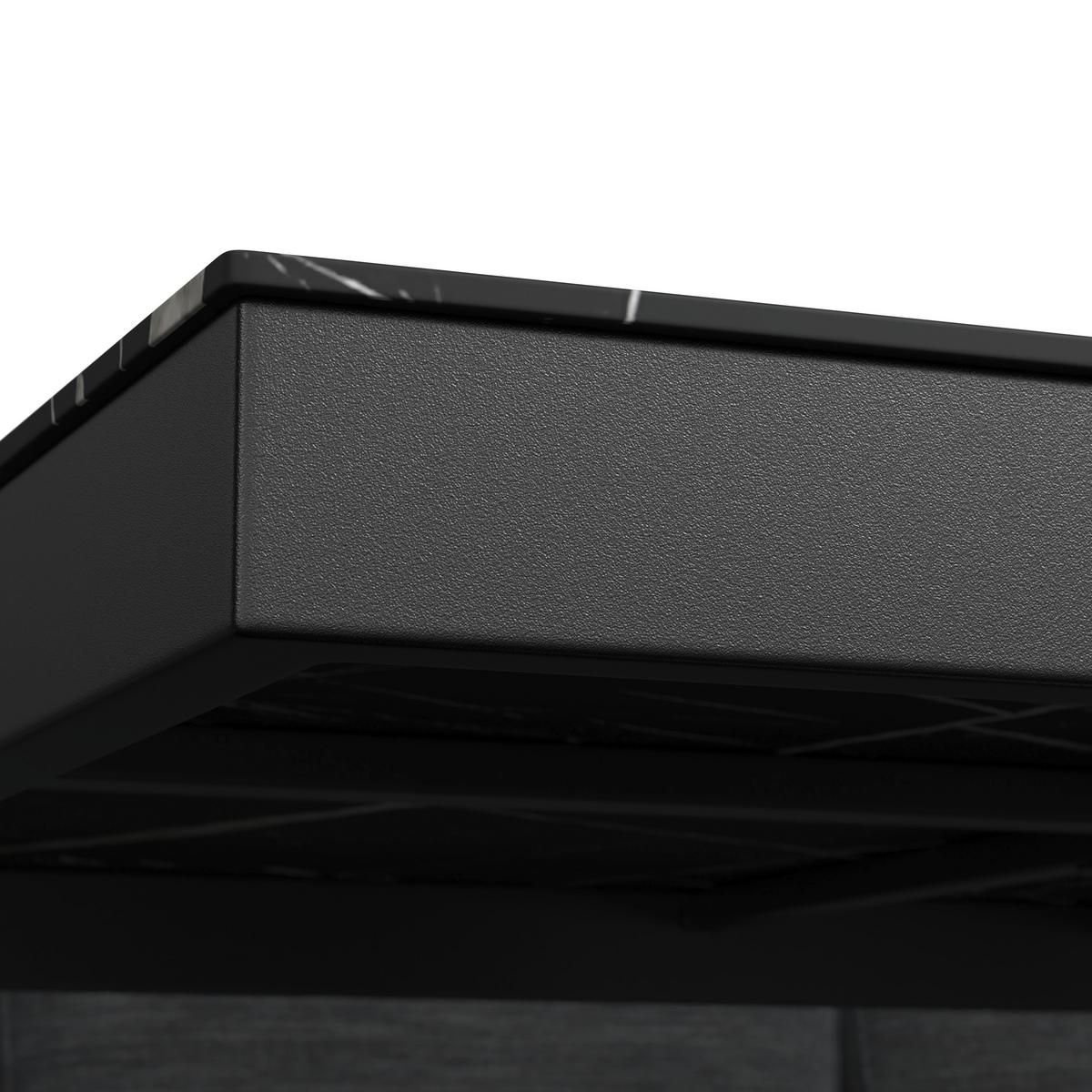 Dining-Loungeset Polly Schwarz Outdoorstoff/Metall - Hellgrau/Schwarz, MODERN, Kunststoff/Textil - Bessagi Garden