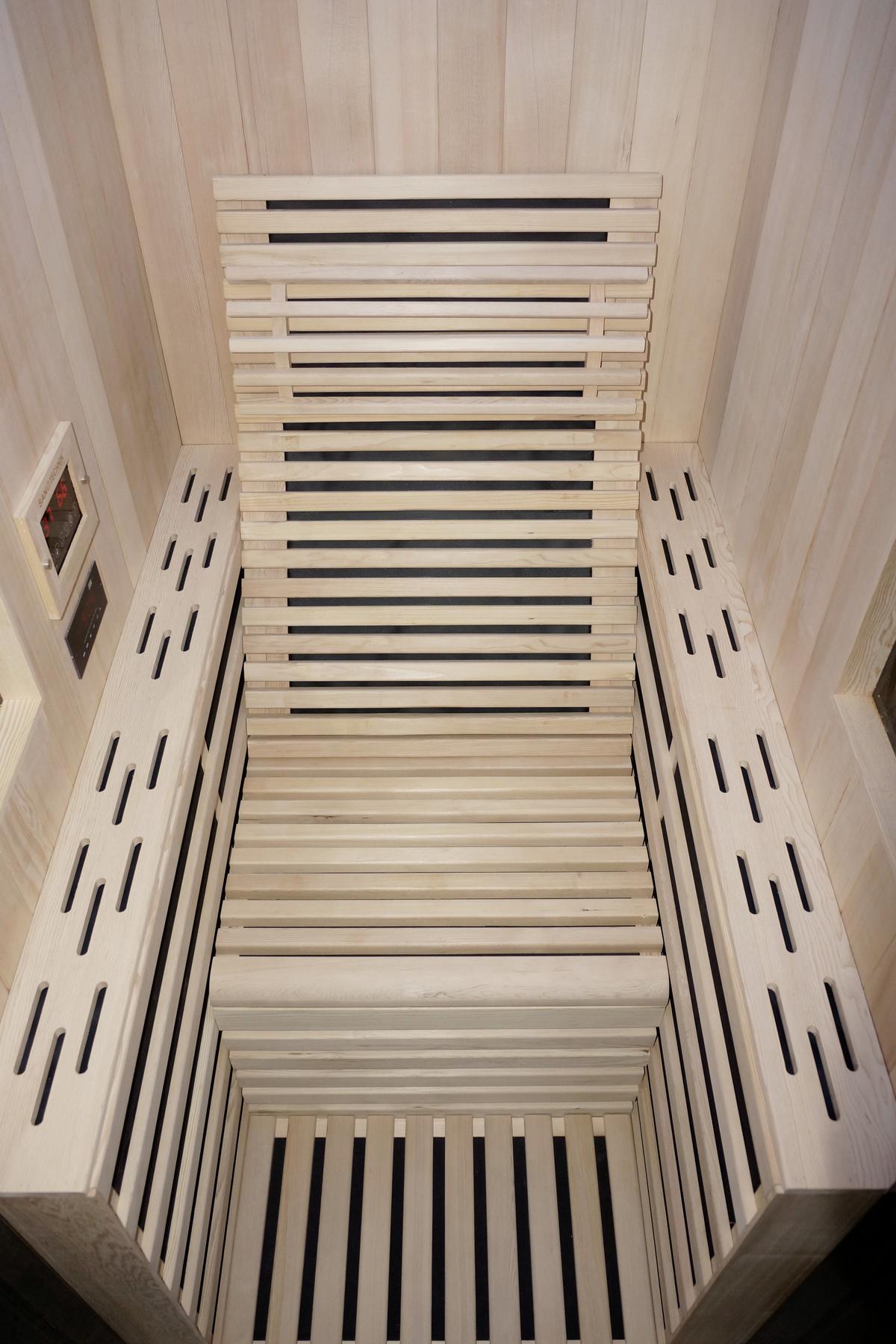 Infrarotkabine Carbon ca. 100x195x130cm - Naturfarben, Basics, Holz (100/195/130cm) - Sanotechnik