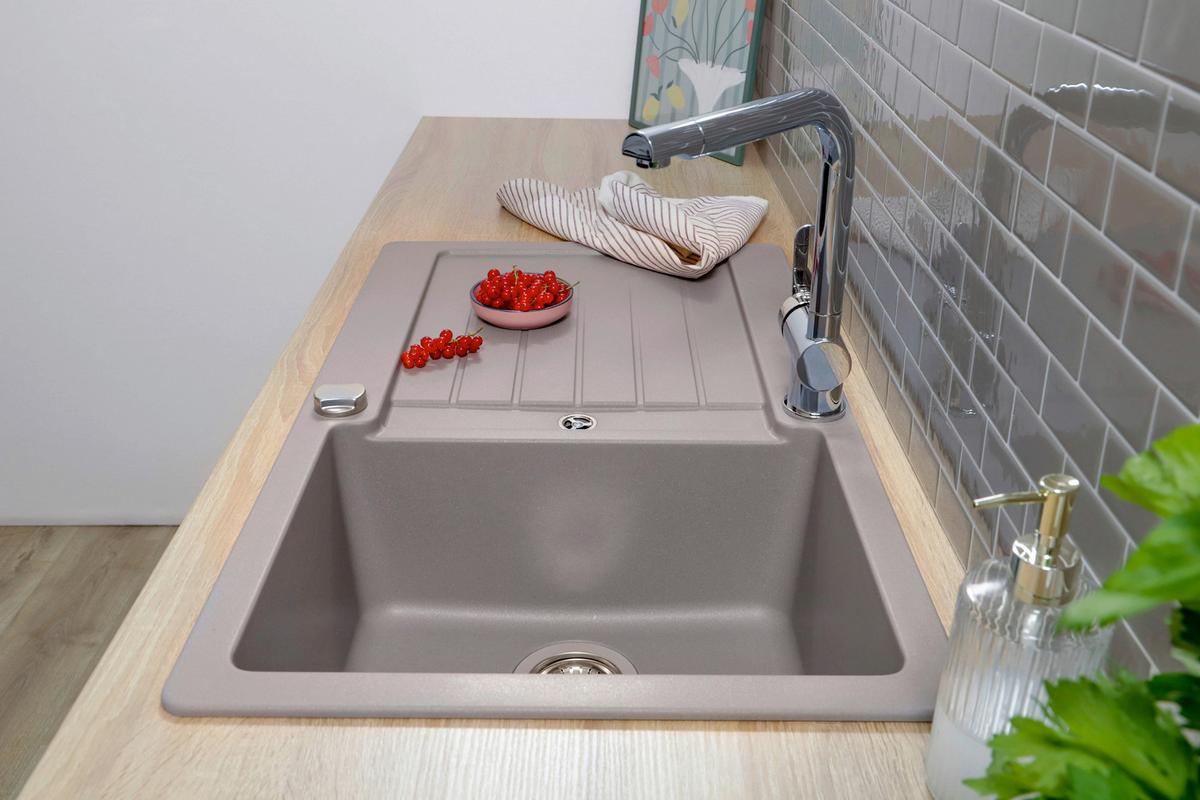 Pomivalno Korito Austin, 86x50cm - siva, Design, kamen (86/21/50cm) - Respekta