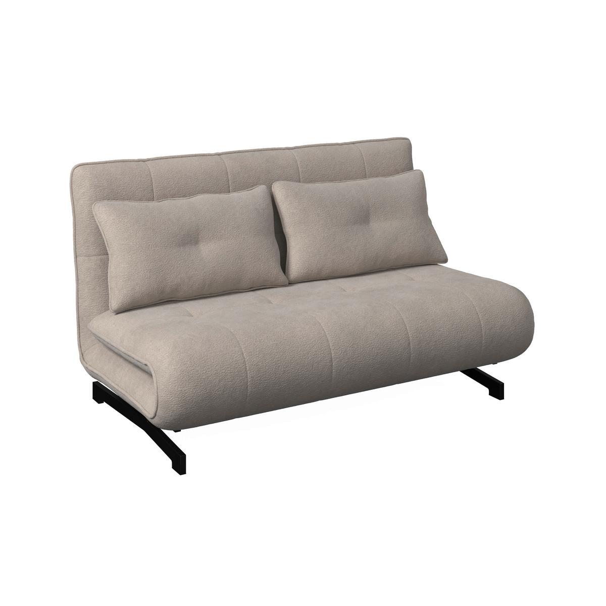 Kanapéágy Luna - bézs/fekete, Modern, textil/fém (142/62/40cm) - Bessagi Home