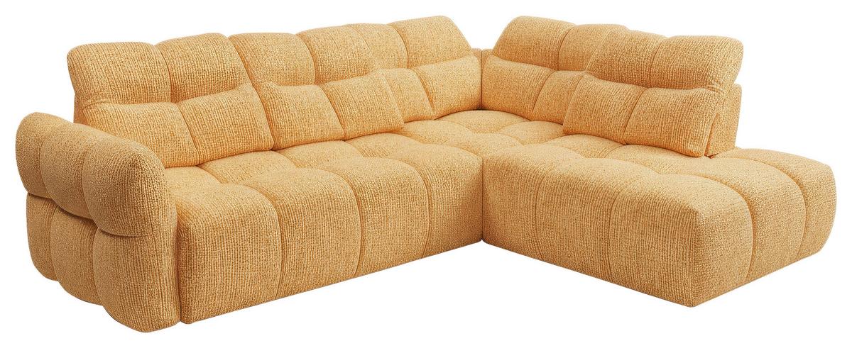 Kutna Garnitura Contempo - žuta/crna, Moderno, tekstil/plastika (277/90-98/225cm) - Premium Living