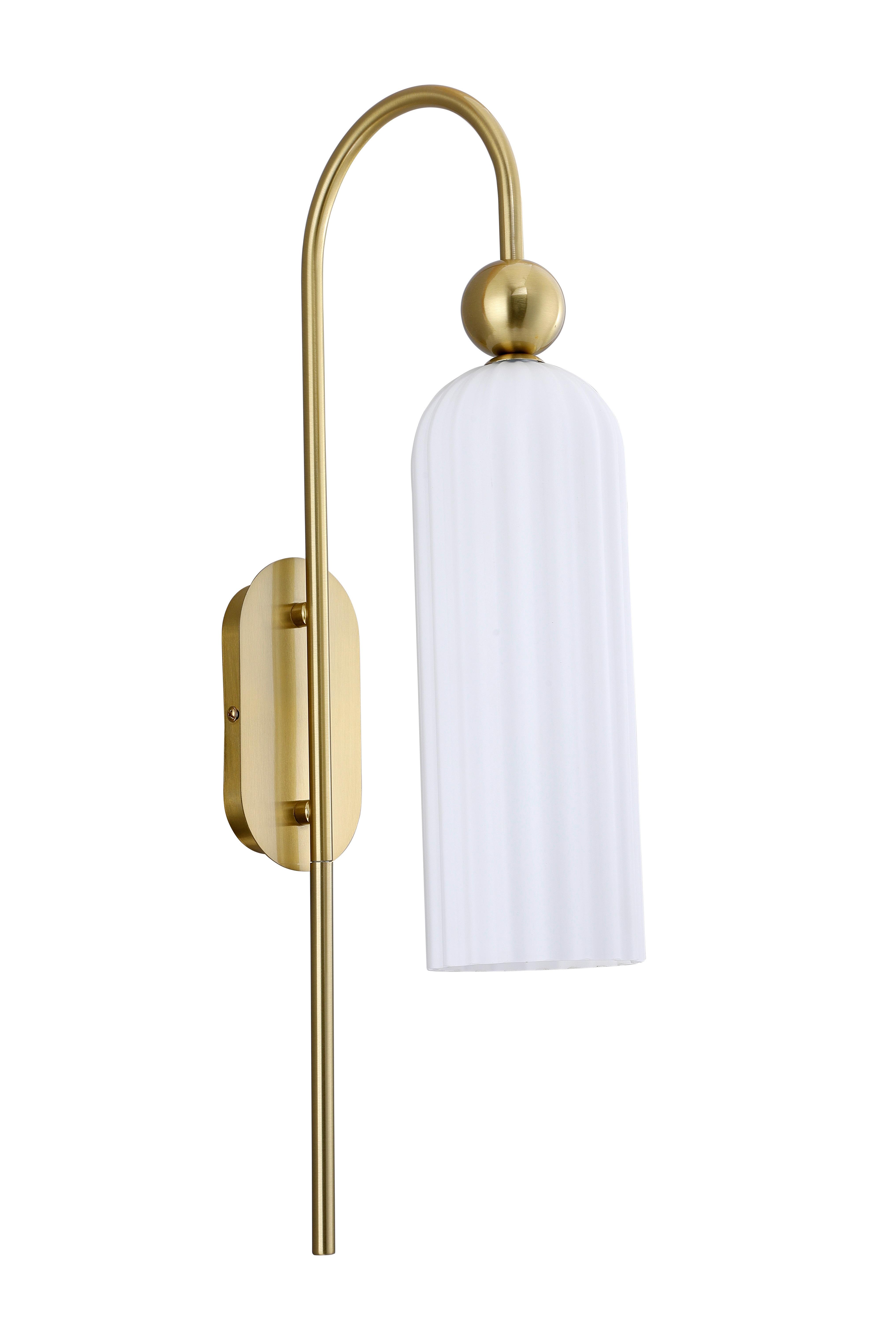 Wandleuchte Lp-939/1w_piega - Weiss, Basics, Glas (23.5/10/56.5cm)