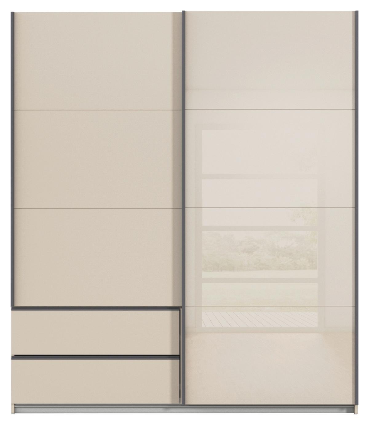 Schwebetürenschrank Elara Champagnerfarben - Champagner/Weiß, KONVENTIONELL, Holzwerkstoff (181/210/62cm) - Premium Living