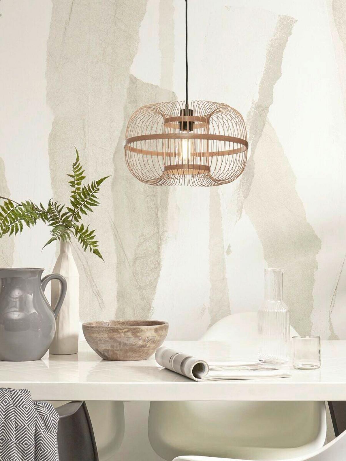 Viseča Svetilka Hokkaido, Naravna Barva - naravne barve, Trend (38/25cm) - Good & Mojo