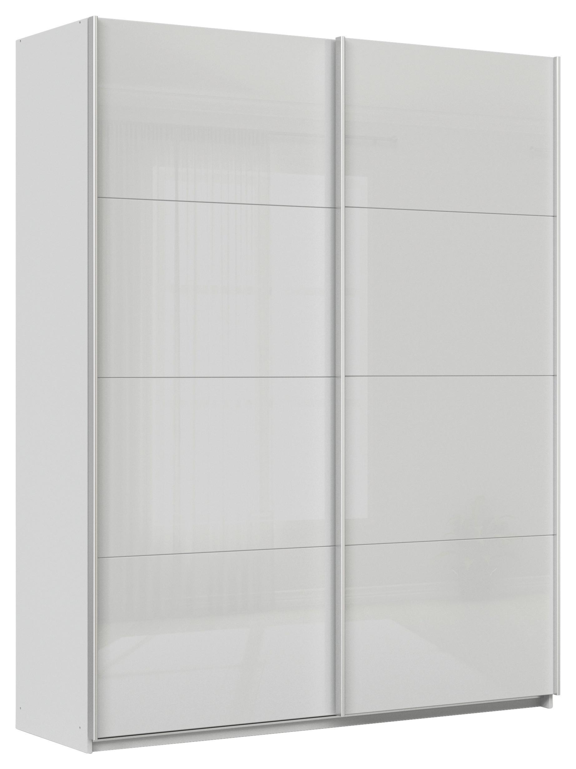 DULAP USI CULISANTE FELDKIRCH - gri deschis/gri lucios intens, Modern, sticlă/material pe bază de lemn (181/229/62cm)