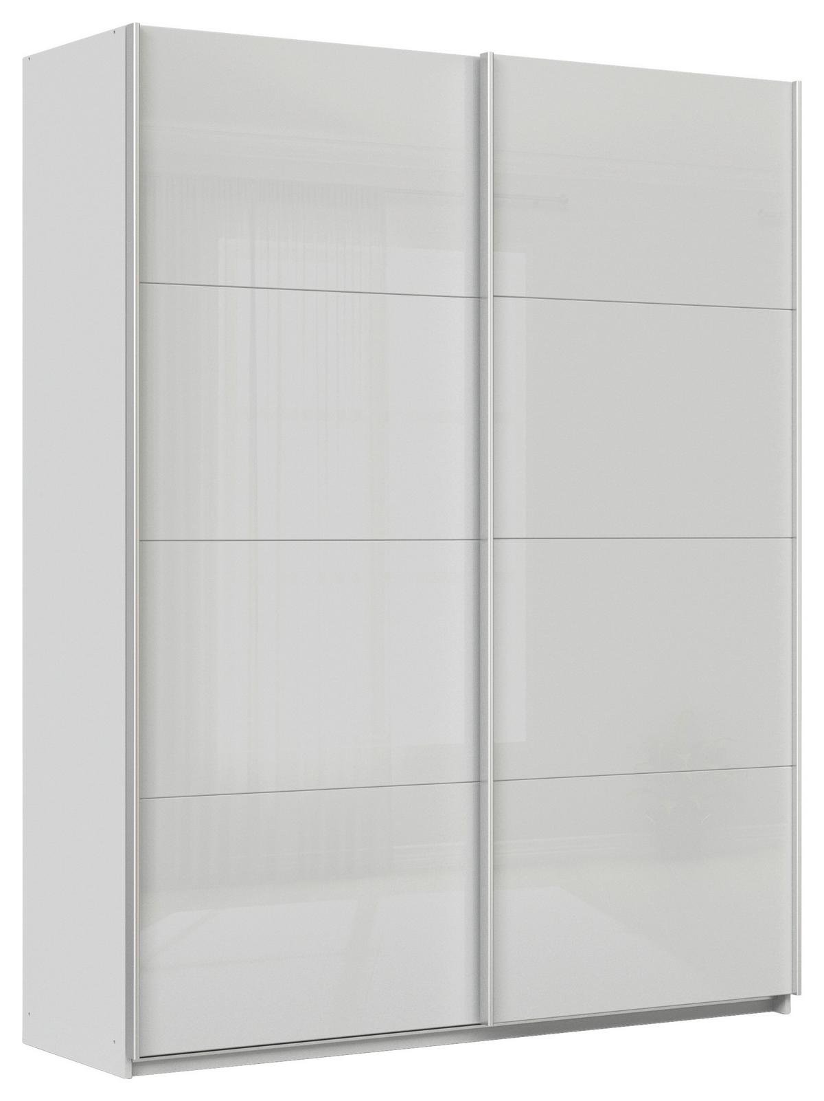 DULAP USI CULISANTE FELDKIRCH - gri deschis/gri lucios intens, Modern, sticlă/material pe bază de lemn (181/229/62cm)