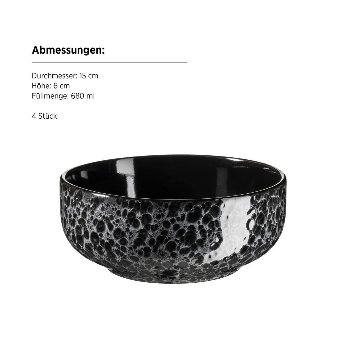 KOMBISERVICE FILIPPA - Schwarz, Trend, Keramik - Mäser