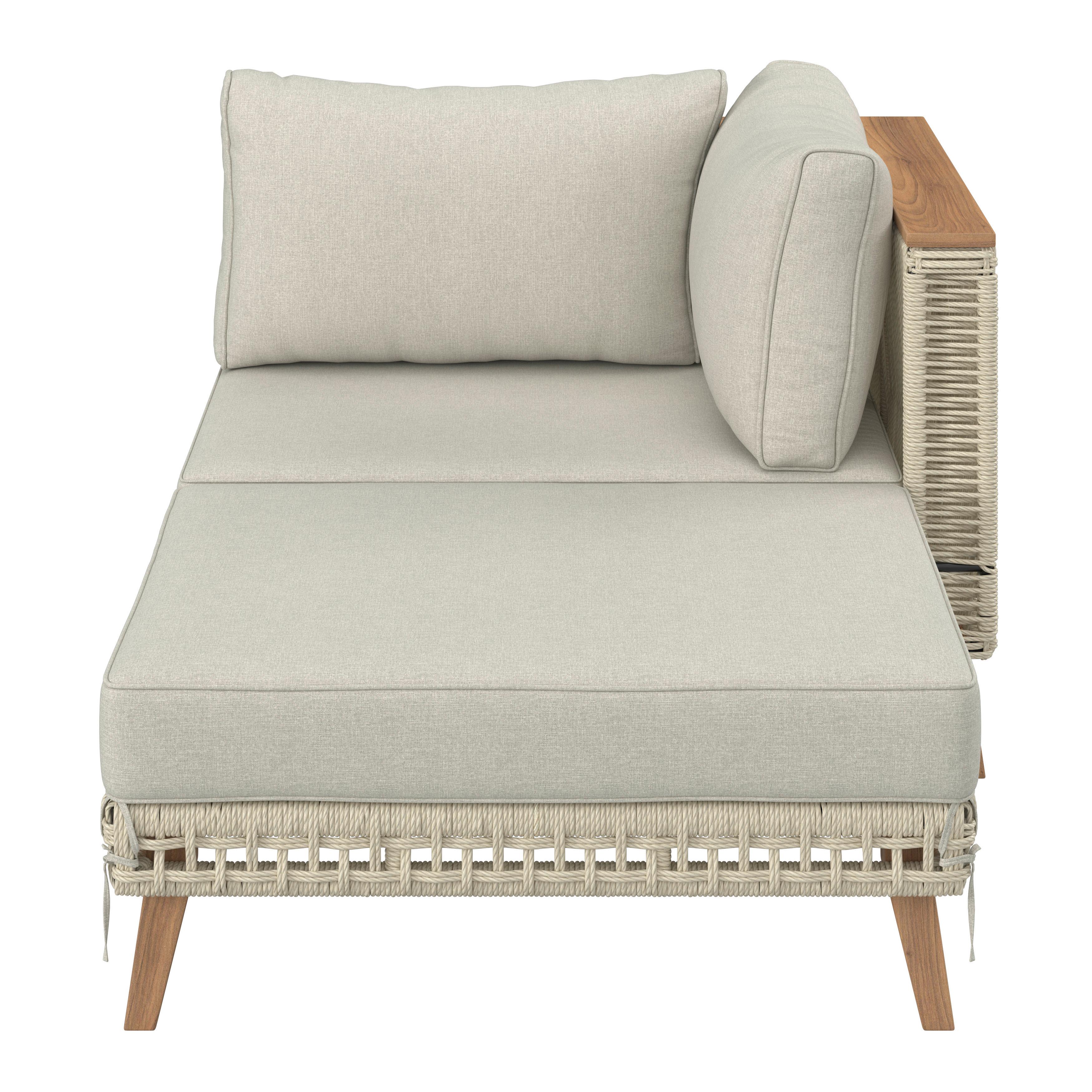 LOUNGEGRUPP MARILOU - ljusgrå/cremefärgad, Modern, metall/trä - Bessagi Garden