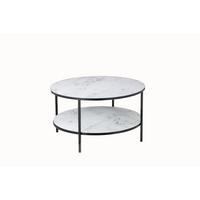 Klubska Miza Marble, Bela, Črna - črna/bela, Design, kovina/steklo (80/45cm) - Livetastic