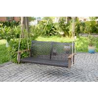 Hängebank Cuneo Grau ca. 120x79x57 cm - Braun/Grau, Basics, Holz/Kunststoff (120/79/57cm) - Gardenson