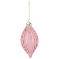 Christbaumkugel ROZE - Hellrosa/Rosa, Glas (6/6/12cm)