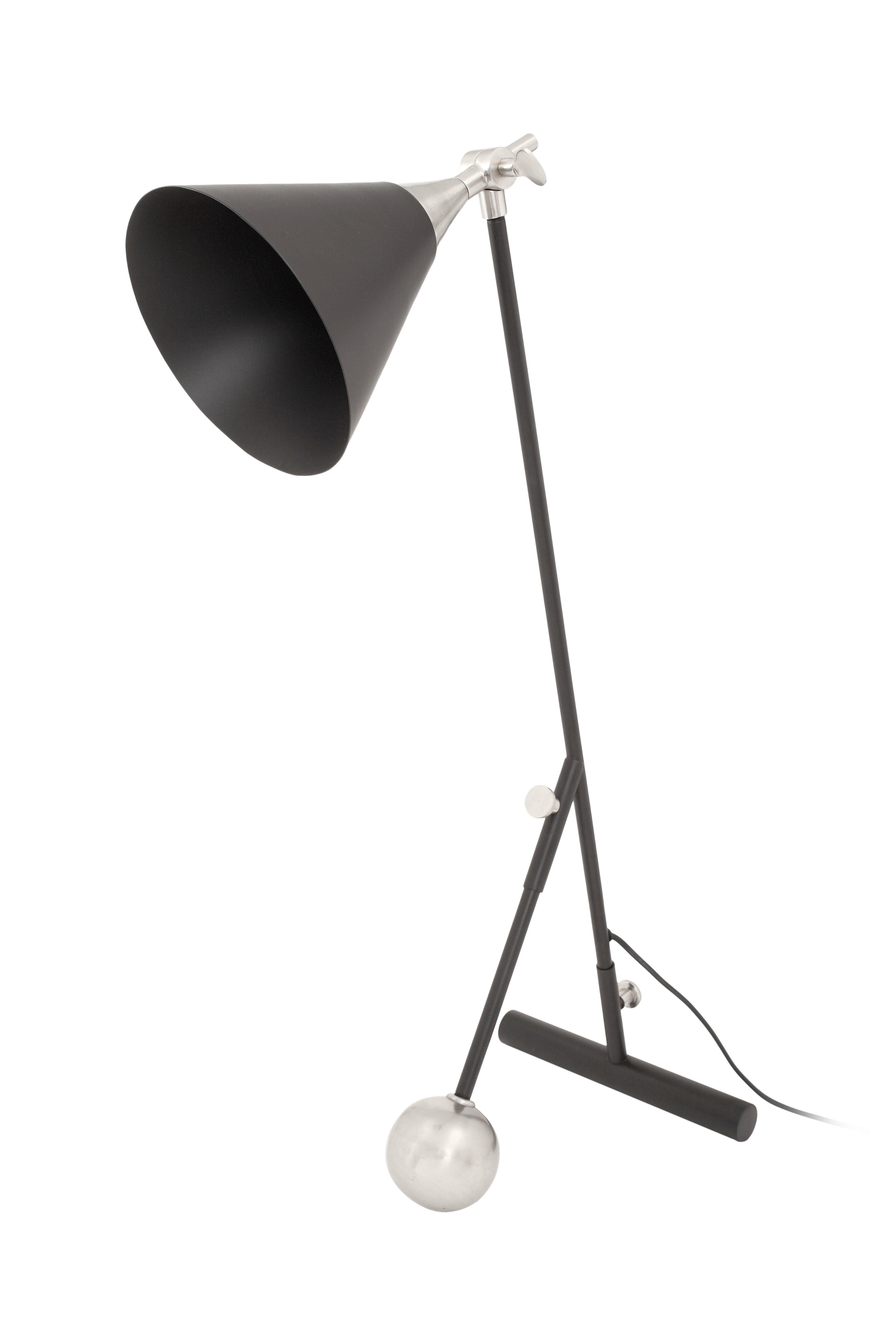 Stehleuchte Nt27h-Siv - Goldfarben/Schwarz, Design, Kunststoff/Stein (23/76/32cm) - Kayoom