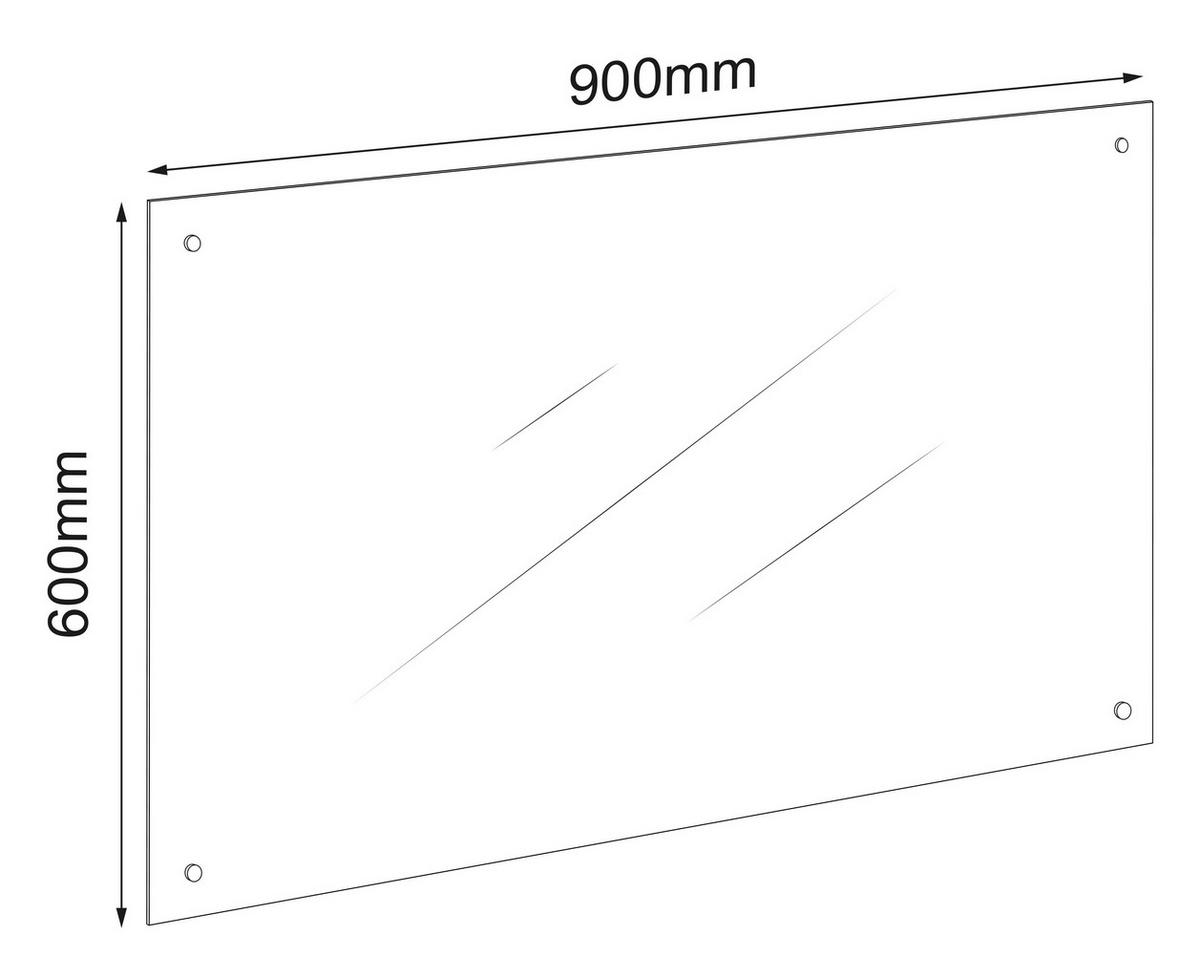 Küchenrückwand Esilo - Transparent, Trend, Glas (90/60cm) - MID.YOU