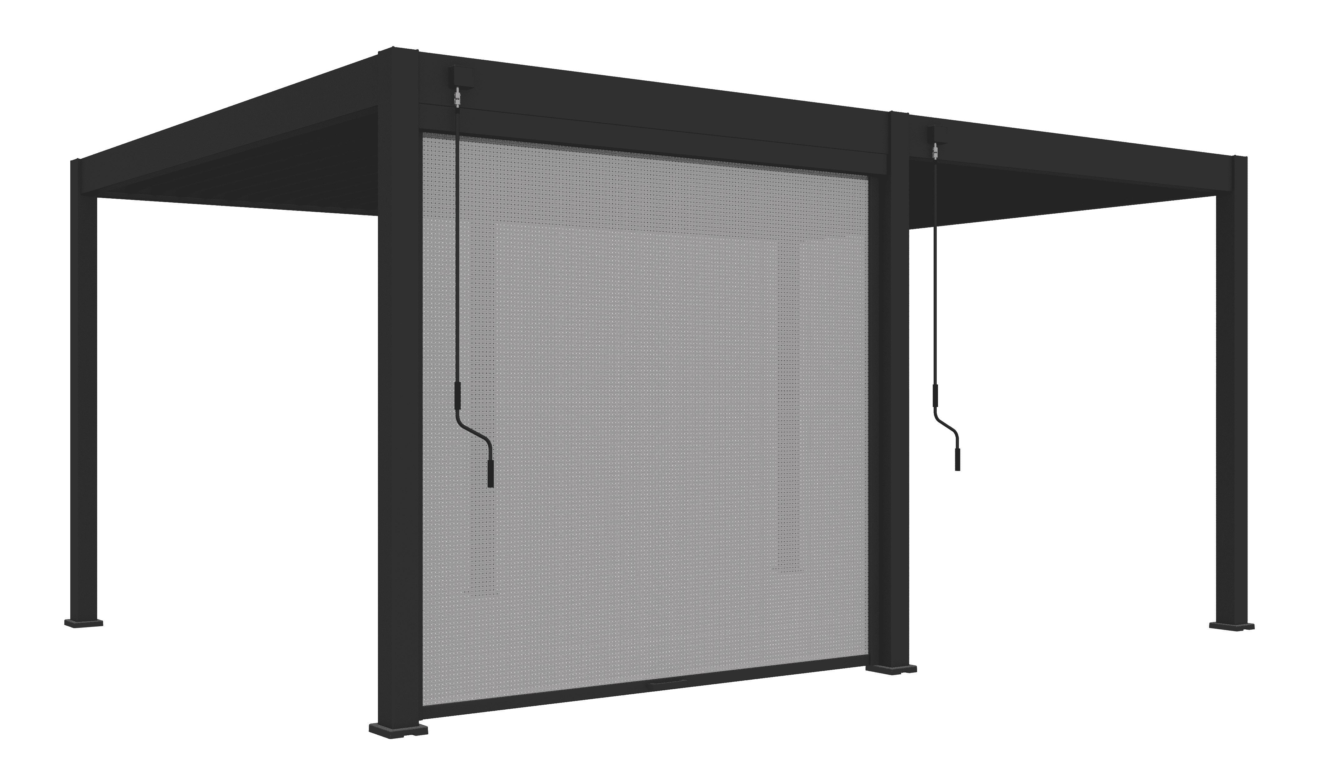 PERGOLA-ROLLO FÜR DELUXE 2,65M ANTHRAZIT - Anthrazit, Basics, Textil/Metall (265/235/10cm) - Gardenson