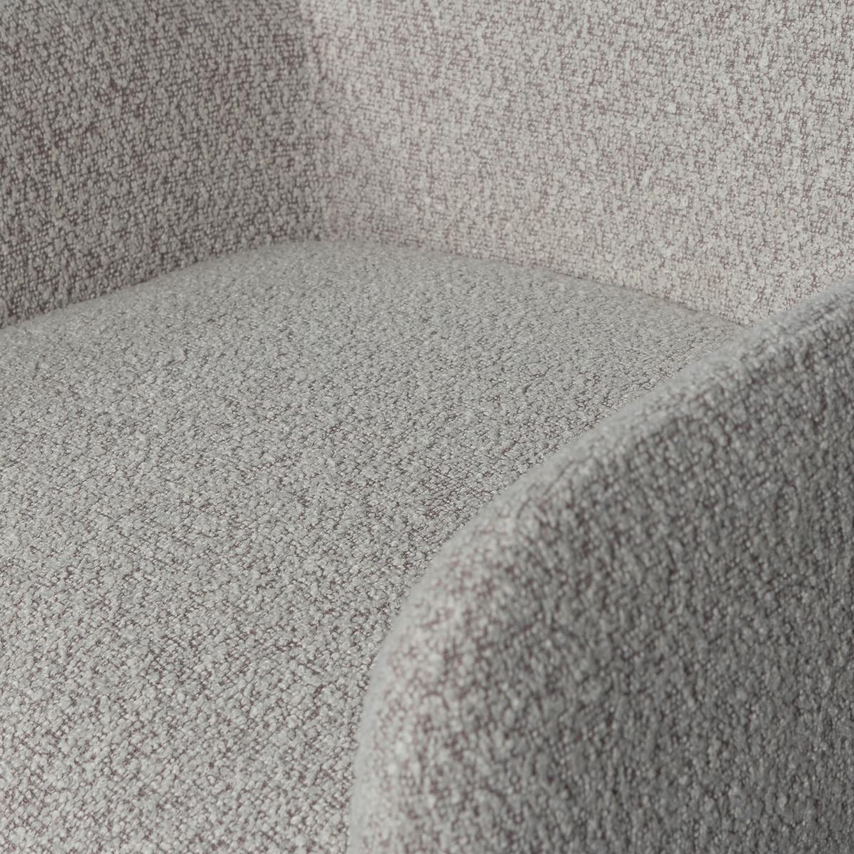 Armlehnstuhl Elegance Greige Bouclé - Greige, Design, Textil (54/83/57cm) - Livetastic