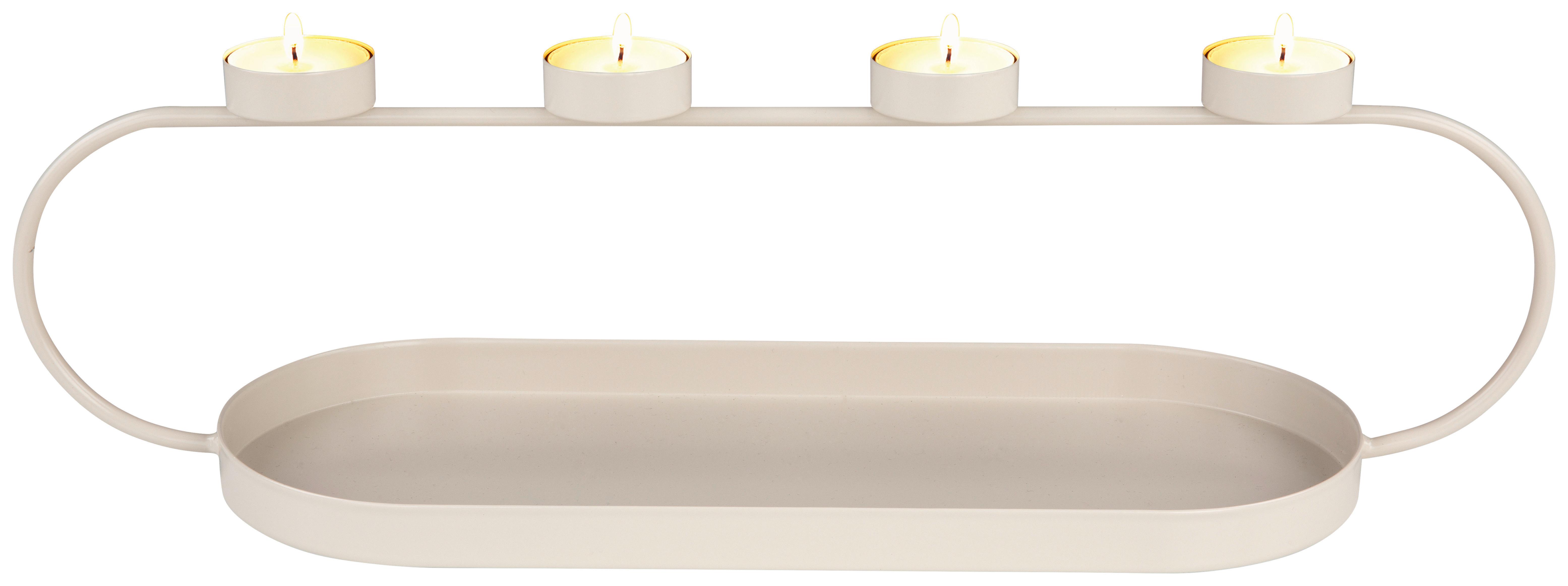 Kerzenhalter Romy in Hellbraun - Hellbraun, Metall (45,5/13,3/13cm) - Visiona